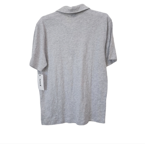 HURLEY Ace Vista SS Polo Short Sleeve Gray Shirt - Picture 2 of 5